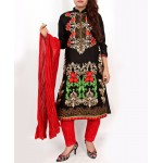 Black Embroidered Stylish Design Ladeis suit AKG-081